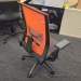 Orange Haworth Very Task Chair w/ Mesh Back & Grey Fabric Seat